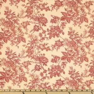  108 Marcus Brothers Quilt Backing Natural/Red Fabric By 