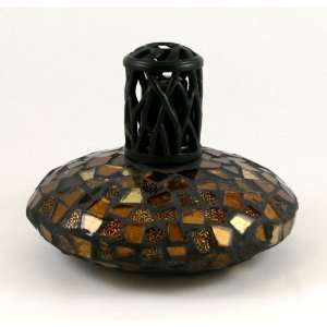 Dark Amber & Gold Mosaic Fragrance Lamp by La Tee Da 