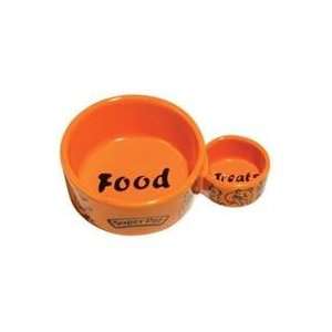  6 PACK EAT N TREAT CERAMIC DOUBLE DISH, Color May Vary 