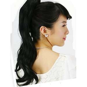  Silver J Wavy hair butterfly clip hair extension, instant 