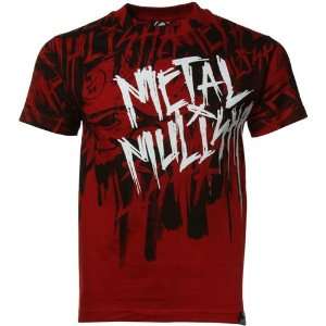 Metal Mulisha Red Harm T shirt (X Large)  Sports 