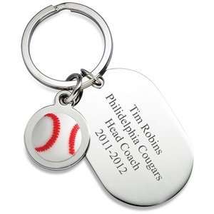  Personalized Dog Tag Baseball Keyring Jewelry