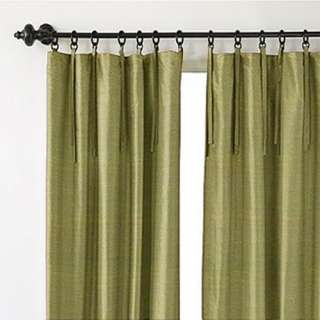   Silk Dupioni Tie Top Drape Window Treatment Curtain w Nubby Texture