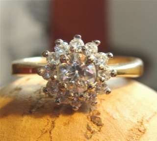 AMAZING ESTATE VS2/G 2/3 ct Old European Cut Diamond Halo Engagement 