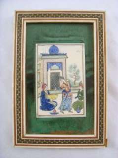 Vintage Signed Fakhre Emami Persian Isfahan Miniature Painting Camel 