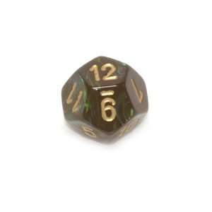  Chessex Scarab 16mm Jade with gold d12 Toys & Games