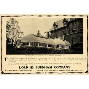  1903 Ad Lord Burhham Greenhouses Glass House Architecture 