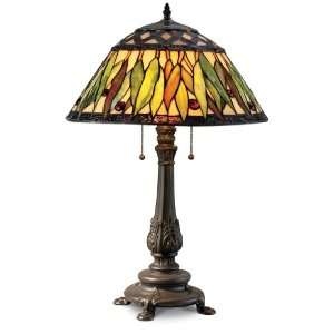 Ashley Harbor Collection by Quoizel® Banana Leaf Tiffany style Lamp