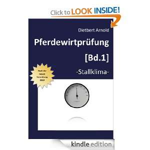 Pferdewirtprüfung Bd. 1 Stallklima (German Edition) Dietbert Arnold 