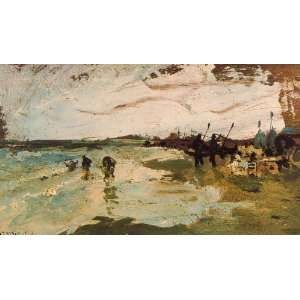     Ignacio Pinazo   32 x 18 inches   Beach scene 5