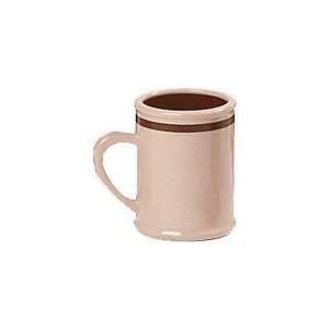  Carlisle Stone w/ Brown Stripe Rustic Mug 8oz 1 DZ 850519 