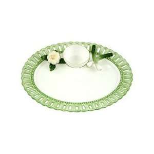  Green Oval with Scallions Chip & Dip