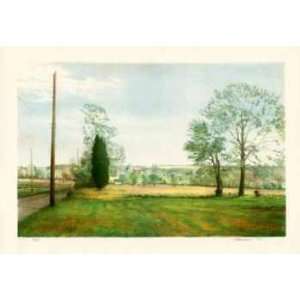  Landscape with Single Cedar by D. Dallman, 42x29