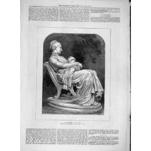 1876 La Berceuse Dalou Royal Academy Exhibition Print 