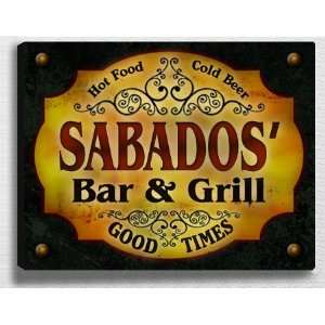  Sabadoss Bar & Grill 14 x 11 Collectible Stretched 