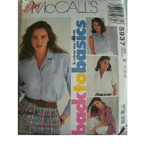  MISSES SHIRT IN TWO LENGTHS SIZE 8 10 12 EASY MCCALLS BACK 