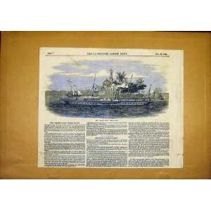 Ship Steam Yacht Sayed Pacha Old Print 1849