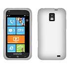 For Samsung i937 Focus S AT&T Solid White Bumper Silicone Skin Case 