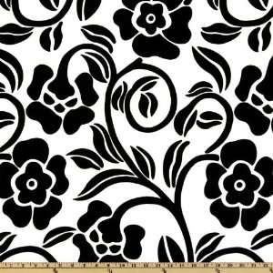  56 Wide Dior Flocked Denault Onyx/White Fabric By The 