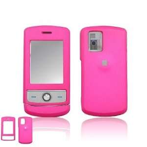  LG CU720 Shine Cell Phone Hot Pink Rubber Feel Protective 