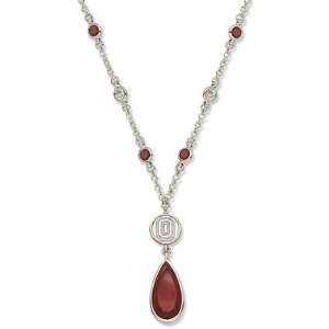  Ohio Sate University Crystal Logo Necklace/Alloy Jewelry