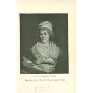  1903 Print Sarah Bache Daughter of Benjamin Franklin 