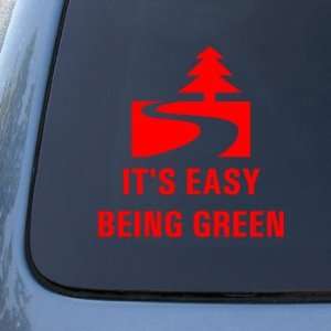 ITS EASY BEING GREEN   Recycle Conservation   Vinyl Car Decal Sticker 