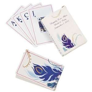  Personalized Peacock Wedding Playing Cards   Party Themes 