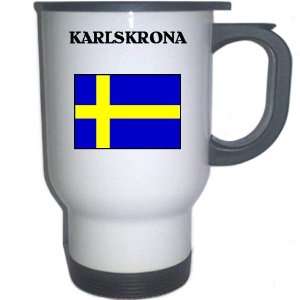 Sweden   KARLSKRONA White Stainless Steel Mug