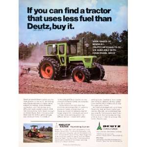 1976 Ad Deutz Corporation Fahr Hay Tractor Farming Agriculture 