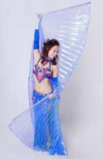   Shining Large Hot Belly Dance Costume IsIs Wings + Sticks  