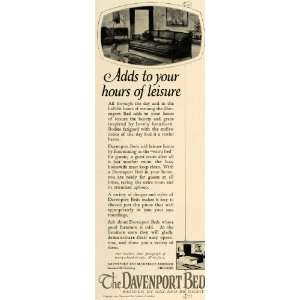  1923 Ad Davenport Bed Makers Home Furniture Daybeds 