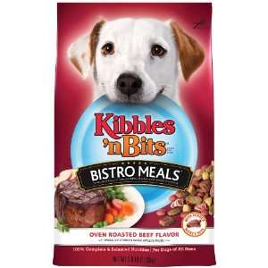 Kibbles n Bits Bistro Meals Oven Roasted Beef for Dogs, 3.6 Pound 