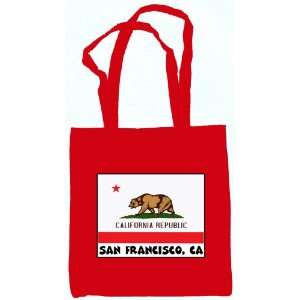  Souvenir San Francisco California Tote Bag Red Everything 