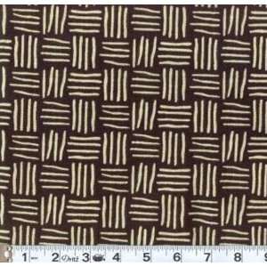  45 Wide Drums of Afrika Weave Black/Tan Fabric By The 