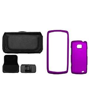  LG Ally VS740 Combo Rubber Feel Purple Protective Case 