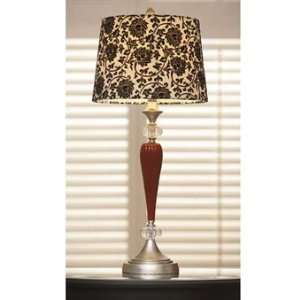  Décor For Home/Garden By CBK Red Table Lamp With Floral 