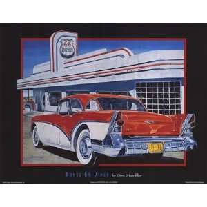  Route 66 Diner by Don Stambler 14x11