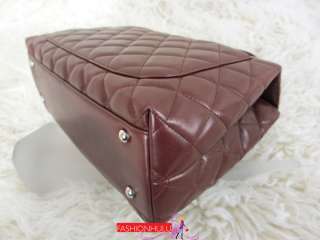 Authentic CHANEL Dark Burgundy Quilted Lambskin 2.55 Kelly Jumbo Flap 