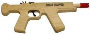 RUBBER BAND Urban Fighter Pistol RUBBERBAND GUN WOOD  