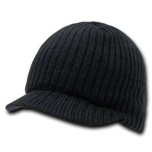  by Decky BLACK CAMPUS VISOR BEANIE JEEP CAP CAPS HAT HATS 