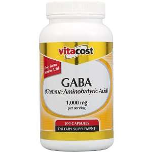 Vitacost GABA Gamma   Aminobutyric Acid    1,000 mg per serving   200 
