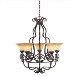  Sabrosa Chandelier in Warm Mahogany