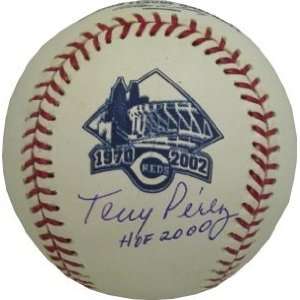 Tony Perez Signed Baseball   Official Riverfront Logo HOF 