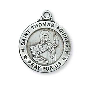 Solid .925 Sterling Silver St. Thomas Aquinas Comes With 20 Chain In 