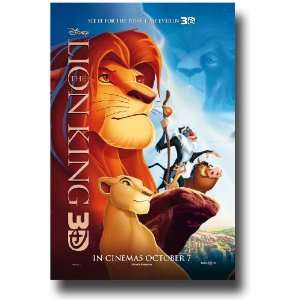  Lion King Poster   Movie Promo Flyer   11 X 17   3D