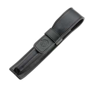 Rosetta Napa Leather Single Slot Pen Case BLACK  