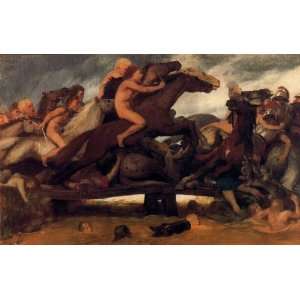 Hand Made Oil Reproduction   Arnold Bocklin   32 x 20 inches   Combat 