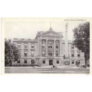 1930s Vintage Postcard   DeKalb County Court House   Sycamore Illinois