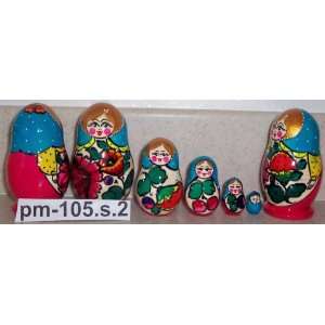  Russian Traditional Nesting Nested Stacking doll 5 pcs / 4 